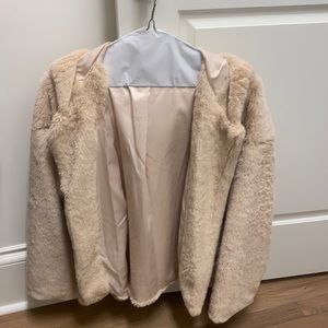 Fabrik cream faux fur jacket